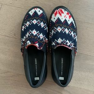 Comme Des garçons Shirt Knitted Slip On Sneakers